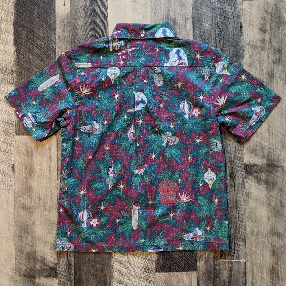 Reyn Spooner Kloth Christmas Tree Ornament Button Down Shirt - Picture 2 of 6